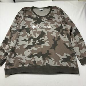 Columbia Women’s Plus Size 3X Crewneck Sweatshirt Fleece Lined Camo Pullover